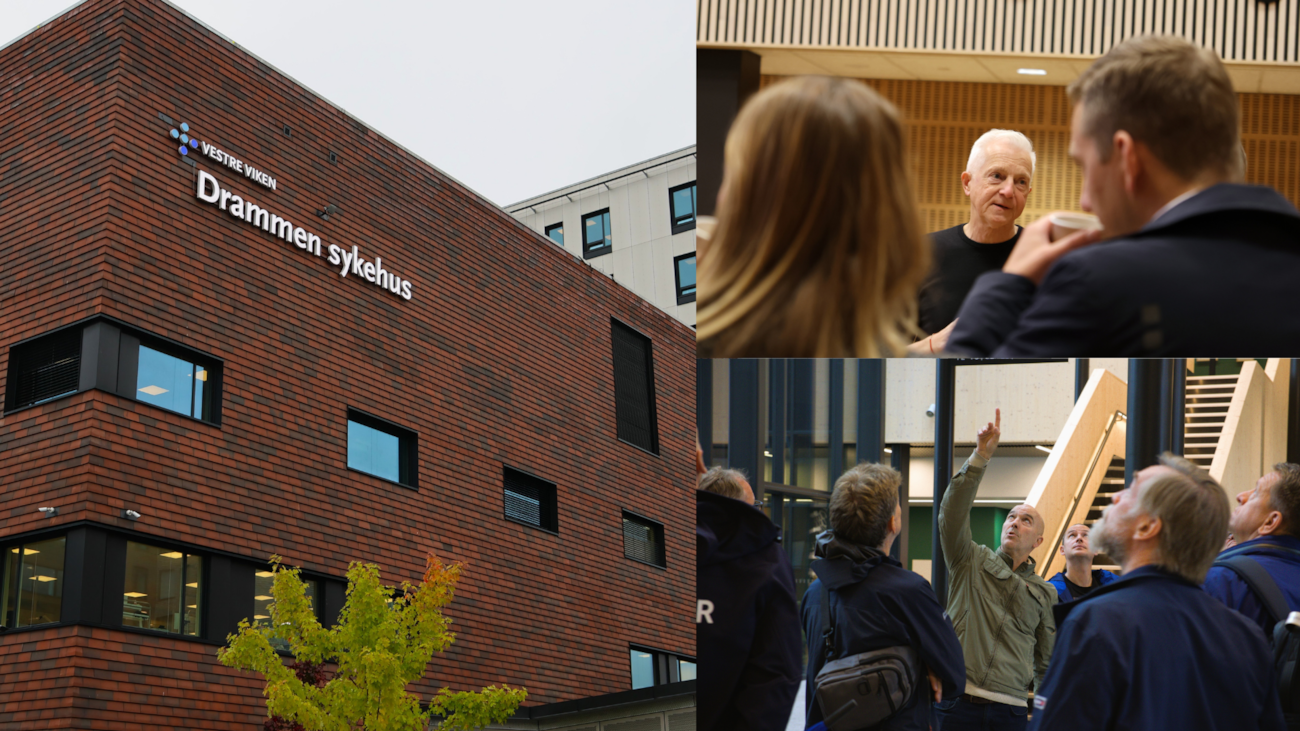 Fasaden til Nye Drammen Sykehus